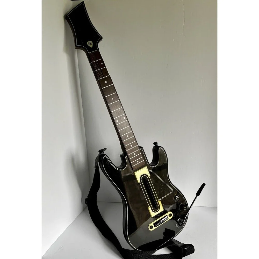 Guitar Hero Live Wireless Black Gold Guitar Style 0000654 For PS3 No Dongle